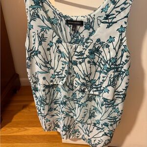 Banana Republic Teal Floral Tank Top
